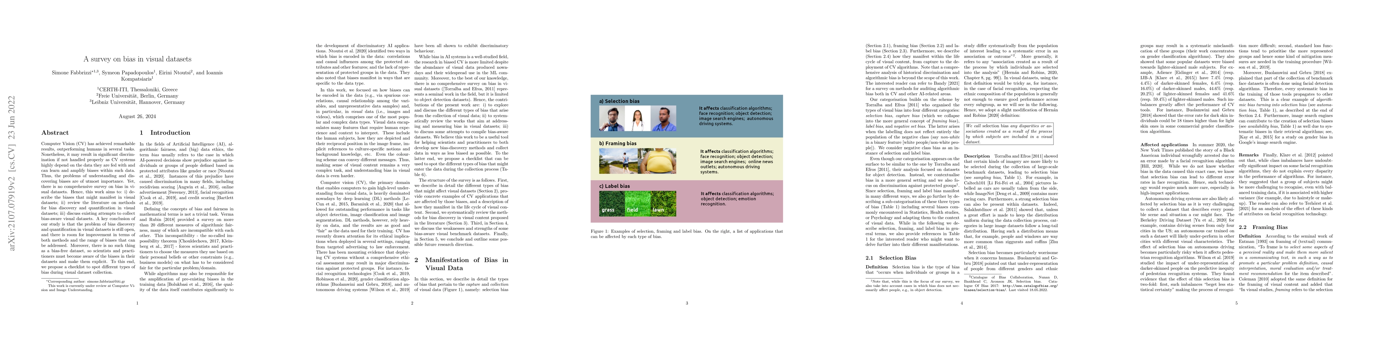 Thumbnail for A Survey on Bias in Visual Datasets