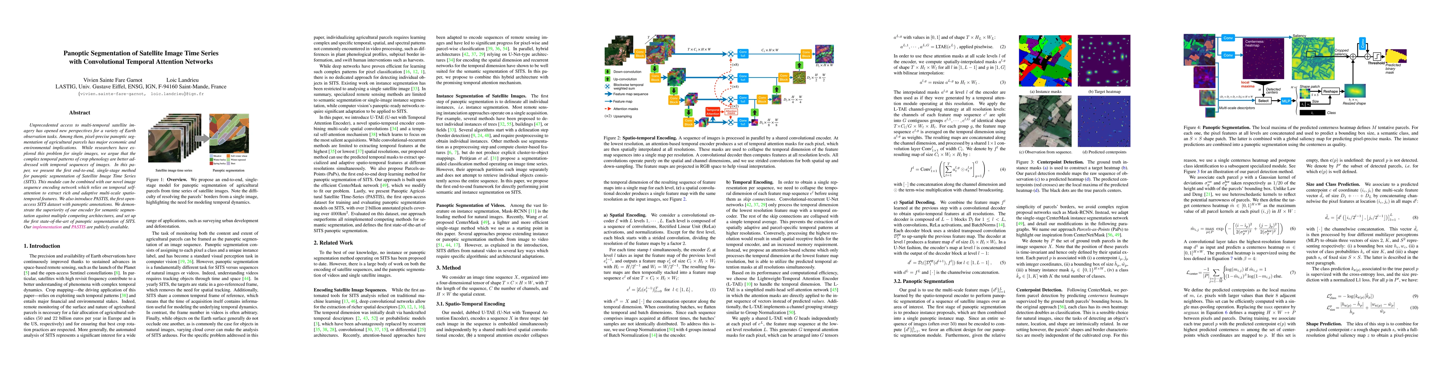 Thumbnail for Panoptic Segmentation of Satellite Image Time Series with Convolutional
  Temporal Attention Networks