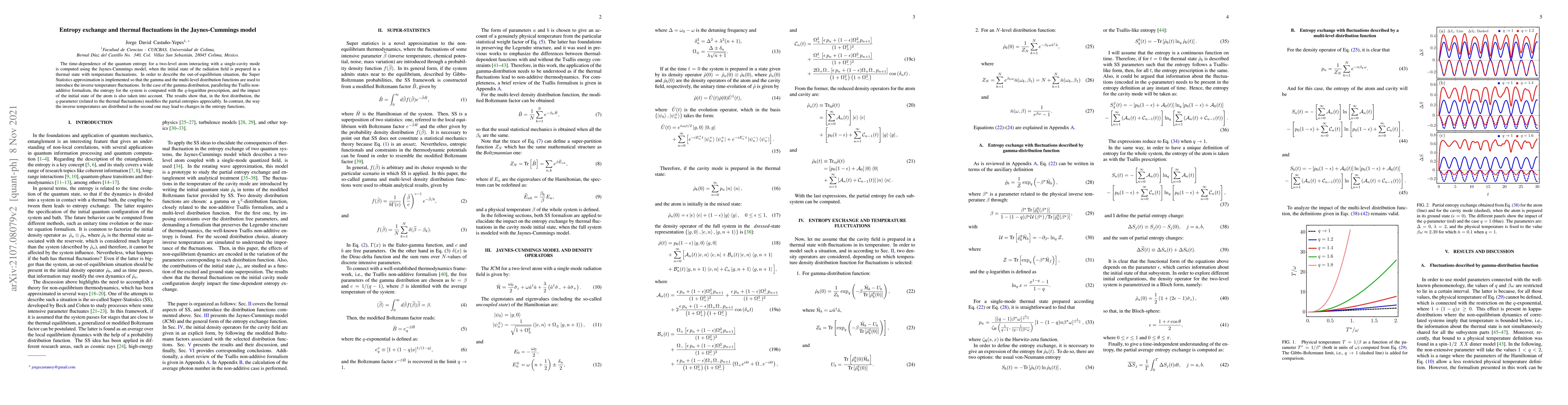 Thumbnail for Entropy exchange and thermal fluctuations in the Jaynes-Cummings model