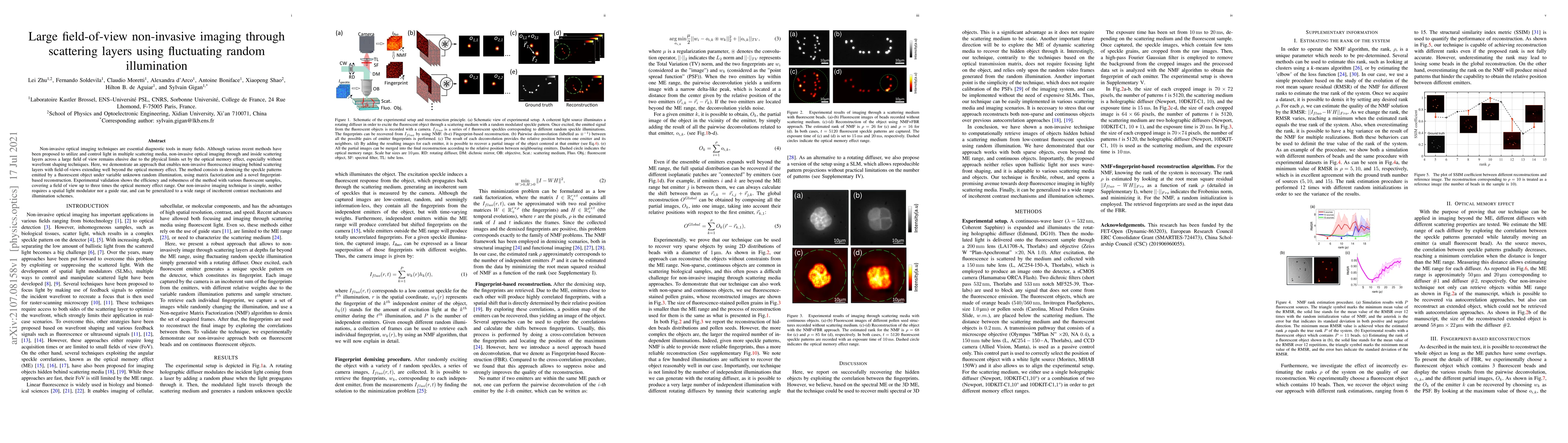 Thumbnail for Large field-of-view non-invasive imaging through scattering layers using
  fluctuating random illumination