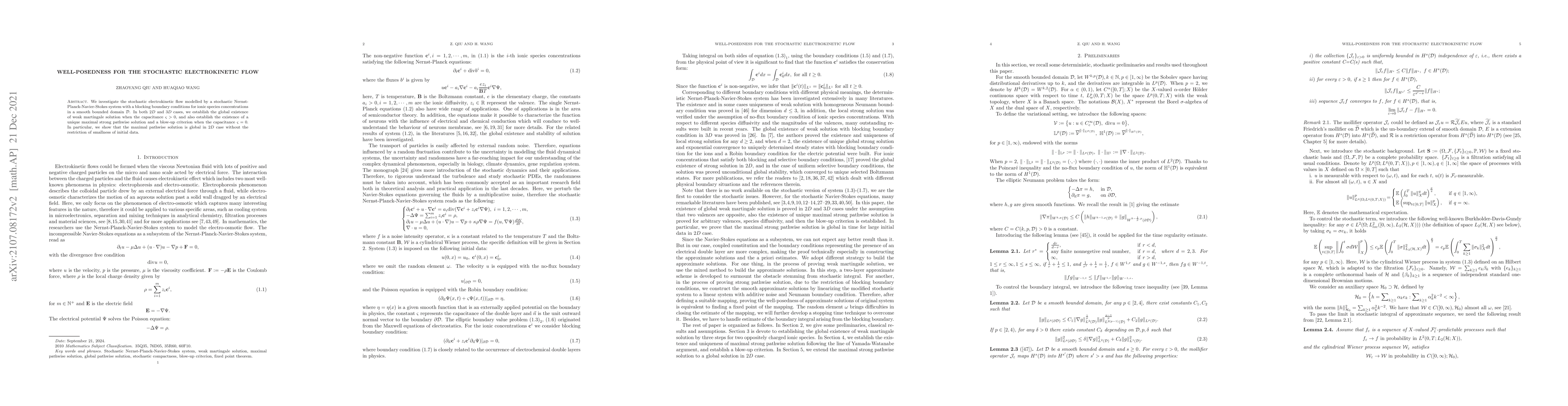 Thumbnail for Well-posedness for the stochastic electrokinetic flow