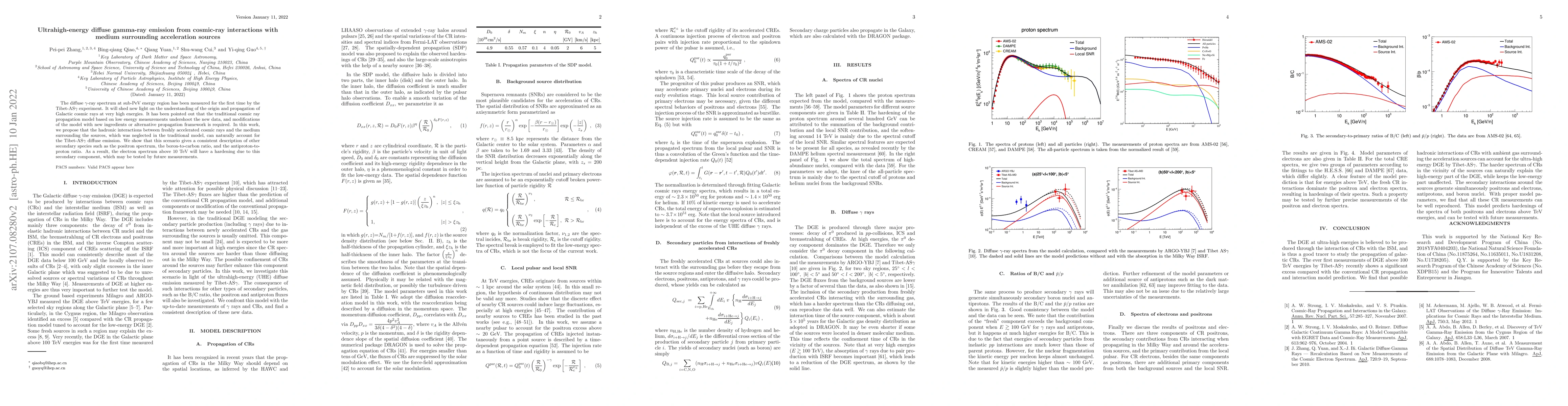 Thumbnail for Ultrahigh-energy diffuse gamma-ray emission from cosmic-ray interactions
  with medium surrounding acceleration sources