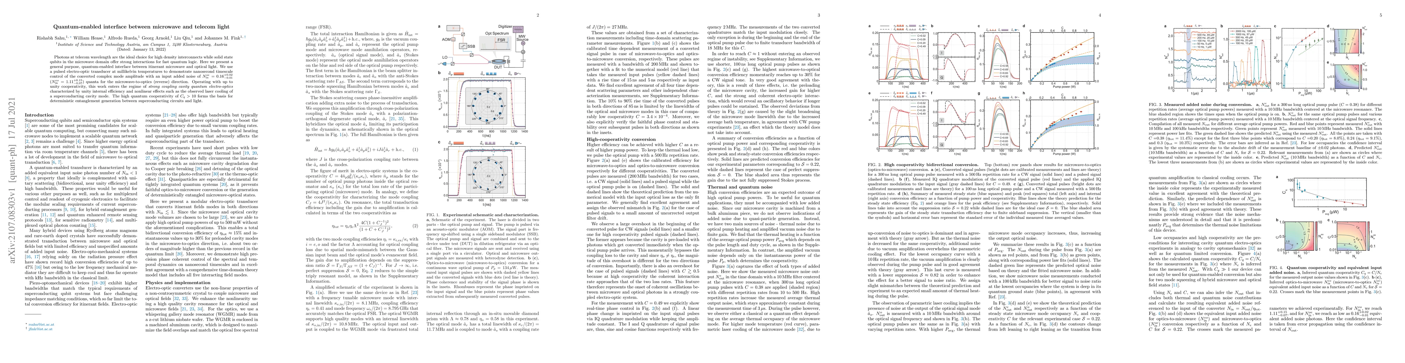 Thumbnail for Quantum-enabled interface between microwave and telecom light