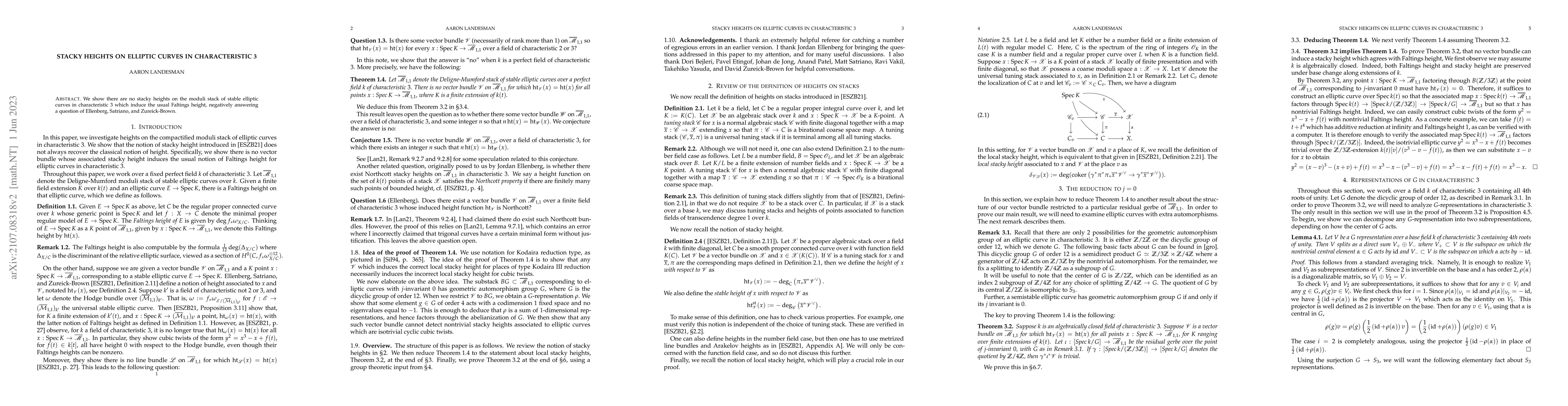 Thumbnail for Stacky heights on elliptic curves in characteristic 3