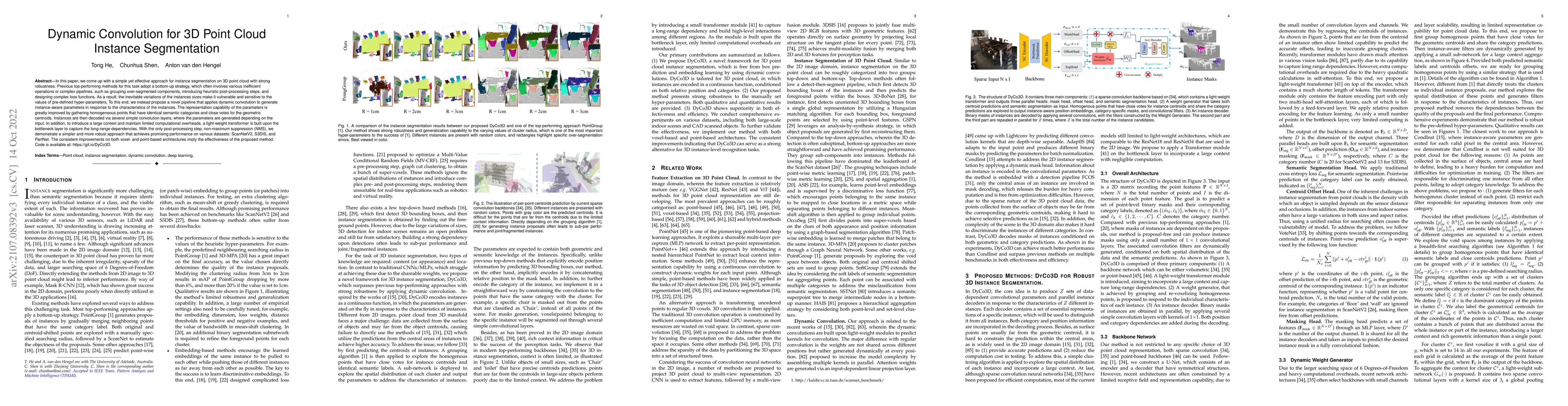 Thumbnail for Dynamic Convolution for 3D Point Cloud Instance Segmentation