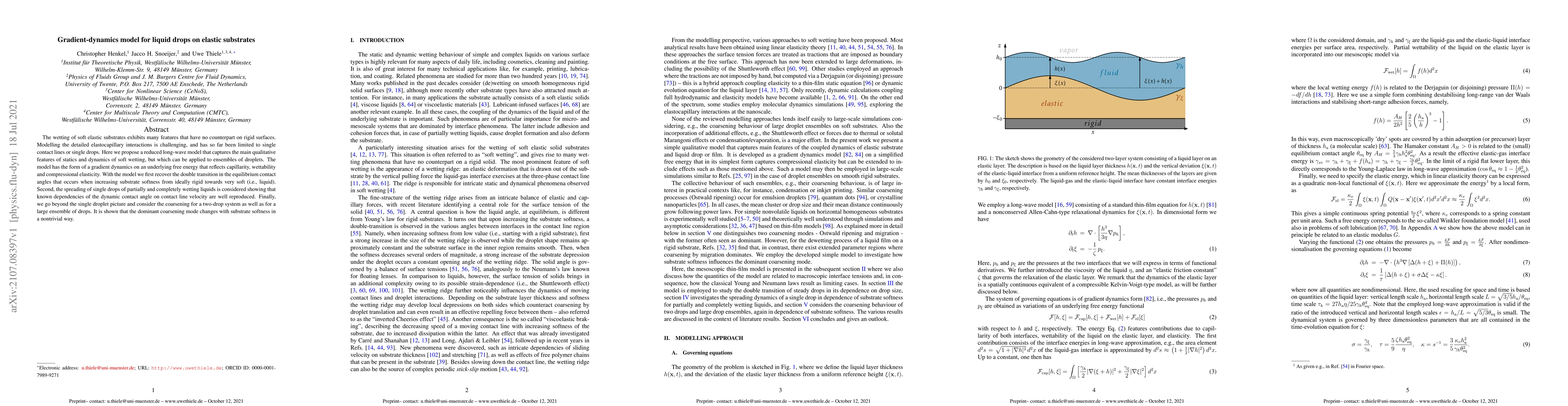 Thumbnail for Gradient-dynamics model for liquid drops on elastic substrates