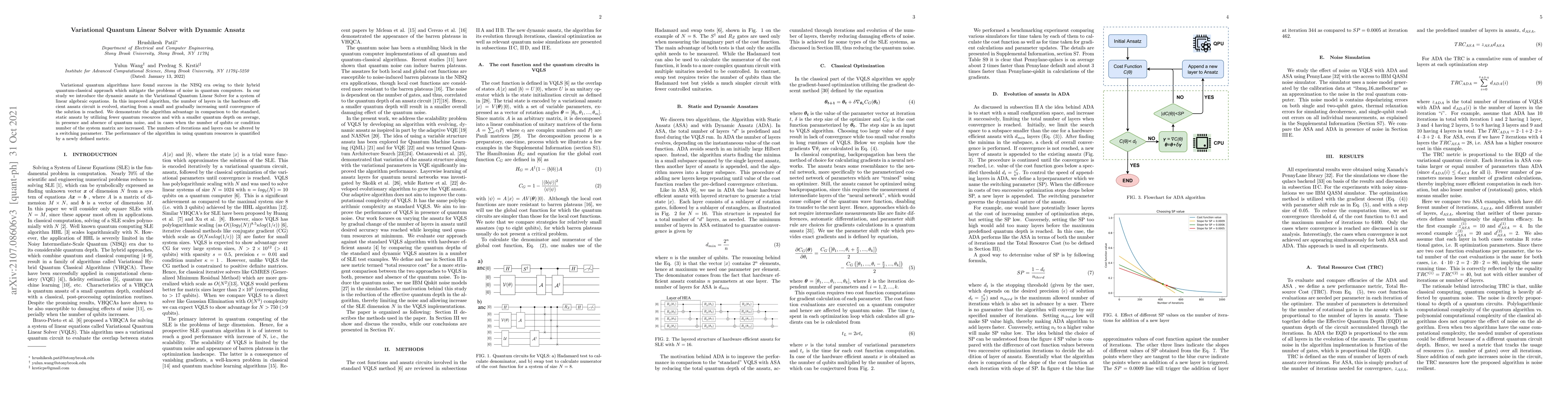 Thumbnail for Variational Quantum Linear Solver with Dynamic Ansatz