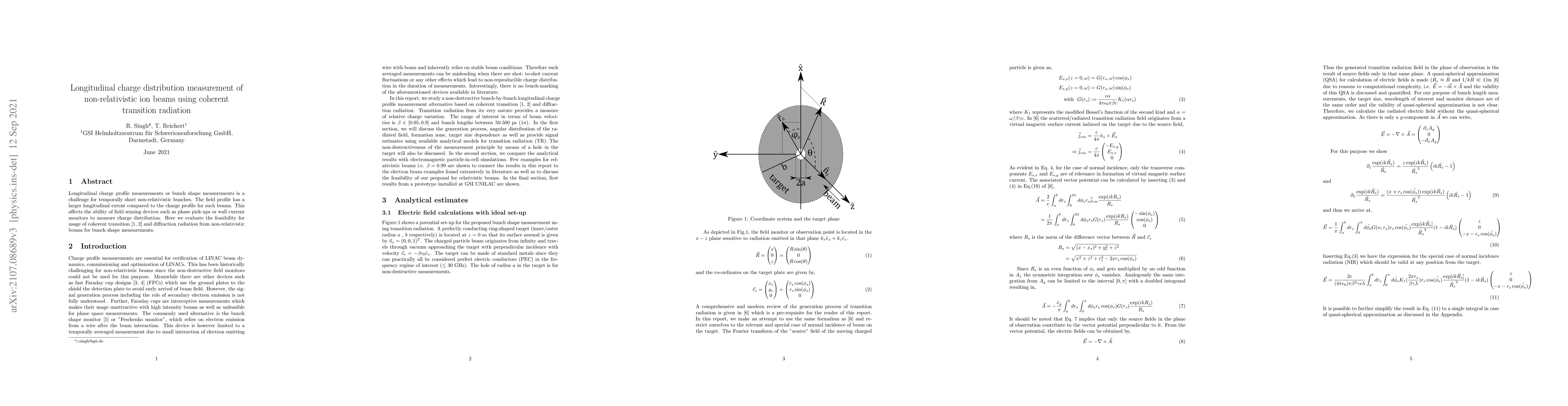 Thumbnail for Longitudinal charge distribution measurement of non-relativistic ion
  beams using coherent transition radiation