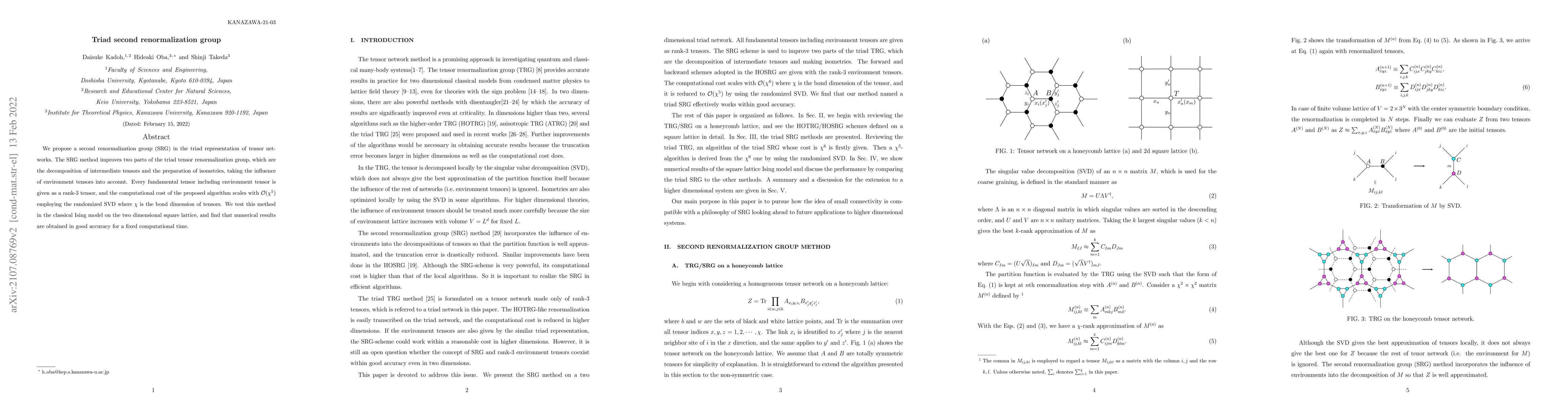 Thumbnail for Triad second renormalization group