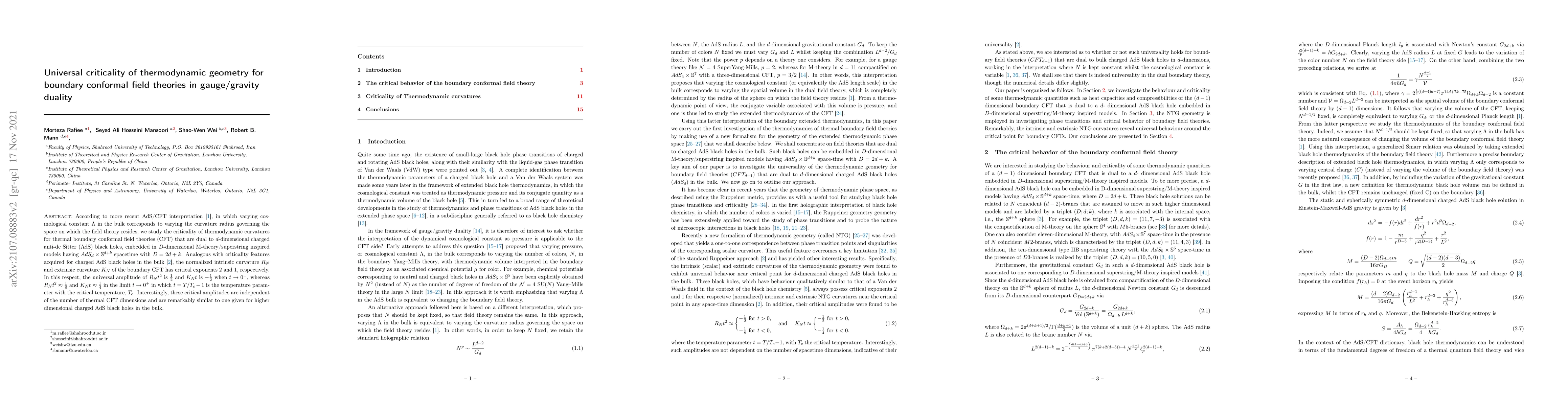 Thumbnail for Universal criticality of thermodynamic geometry for boundary conformal
  field theories in gauge/gravity duality