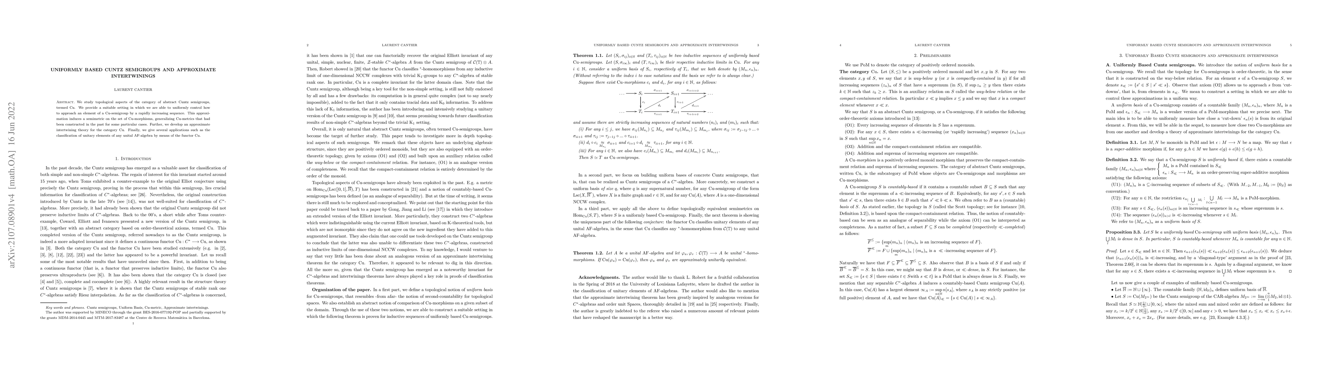 Thumbnail for Uniformly Based Cuntz semigroups and approximate intertwinings