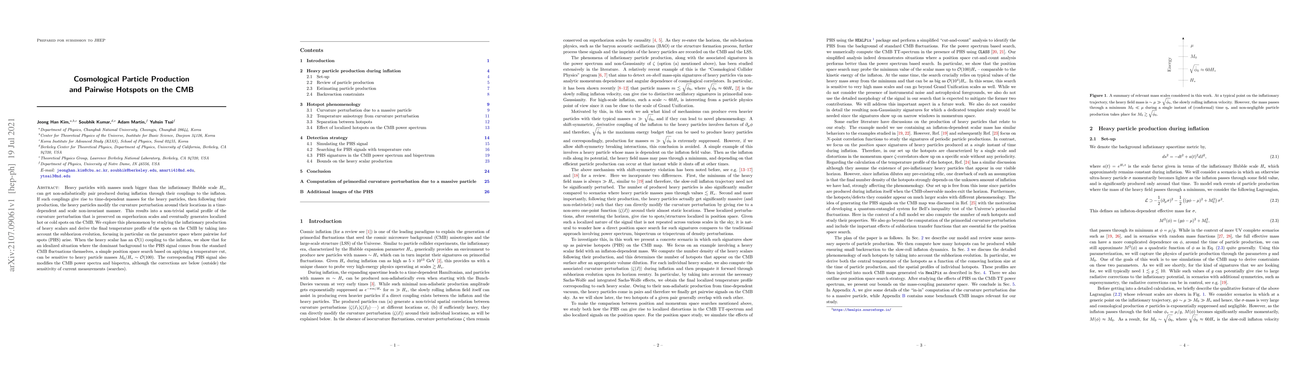 Thumbnail for Cosmological Particle Production and Pairwise Hotspots on the CMB