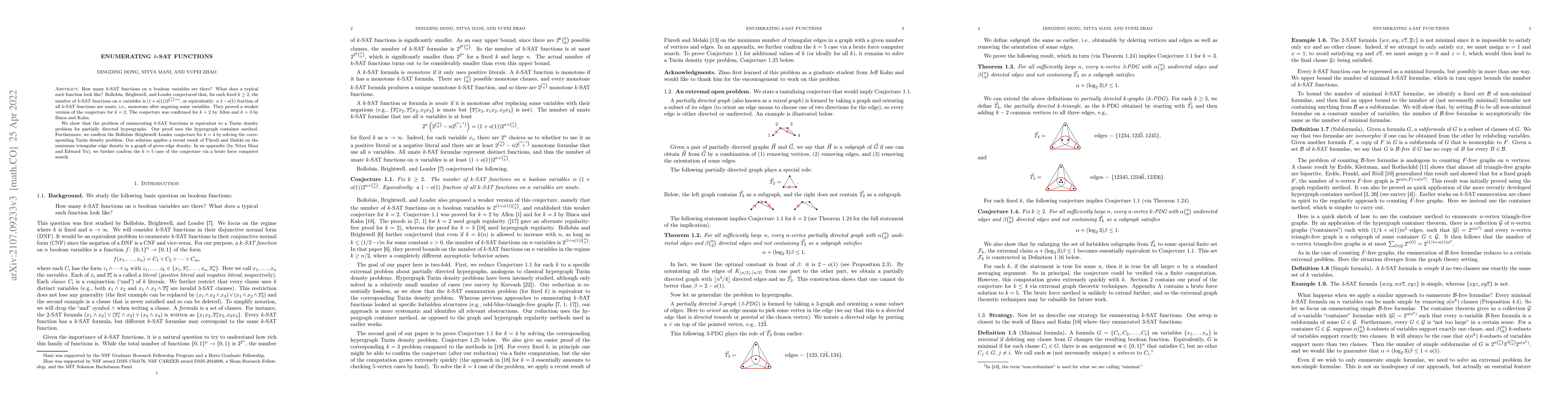 Thumbnail for Enumerating k-SAT functions