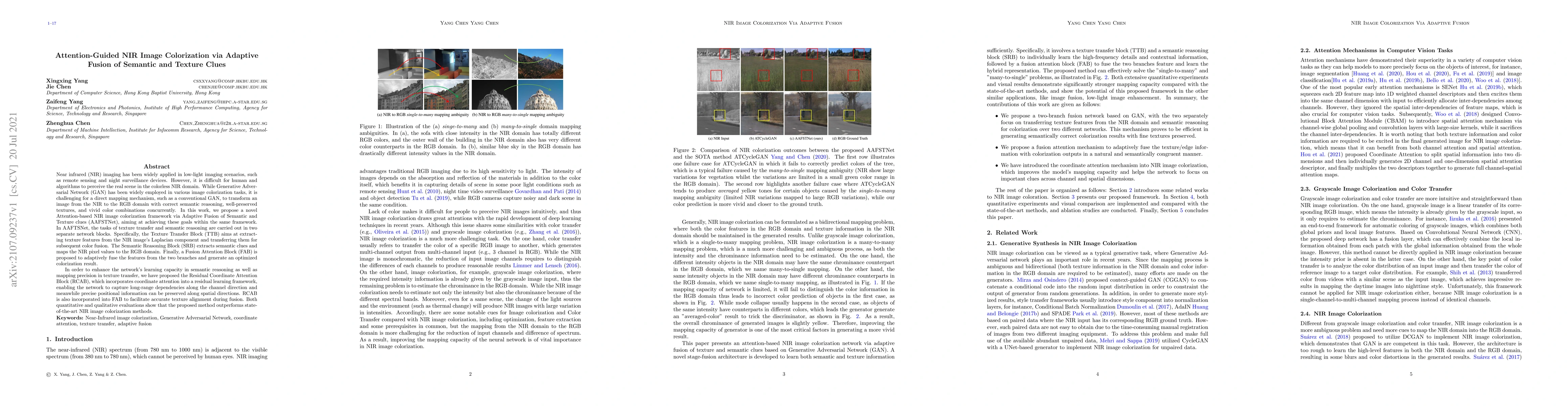 Thumbnail for Attention-Guided NIR Image Colorization via Adaptive Fusion of Semantic
  and Texture Clues