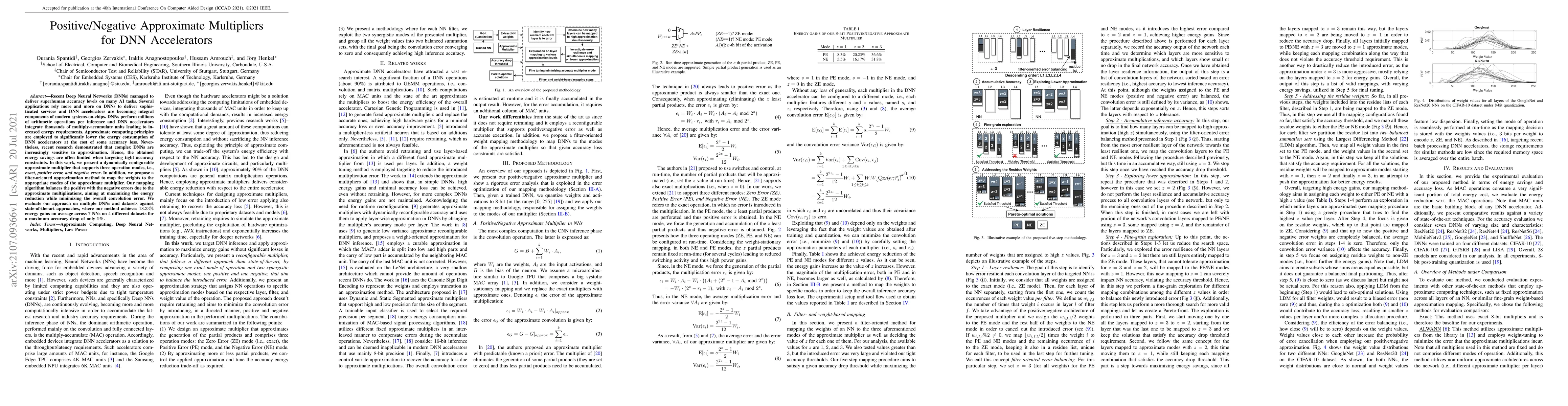 Thumbnail for Positive/Negative Approximate Multipliers for DNN Accelerators