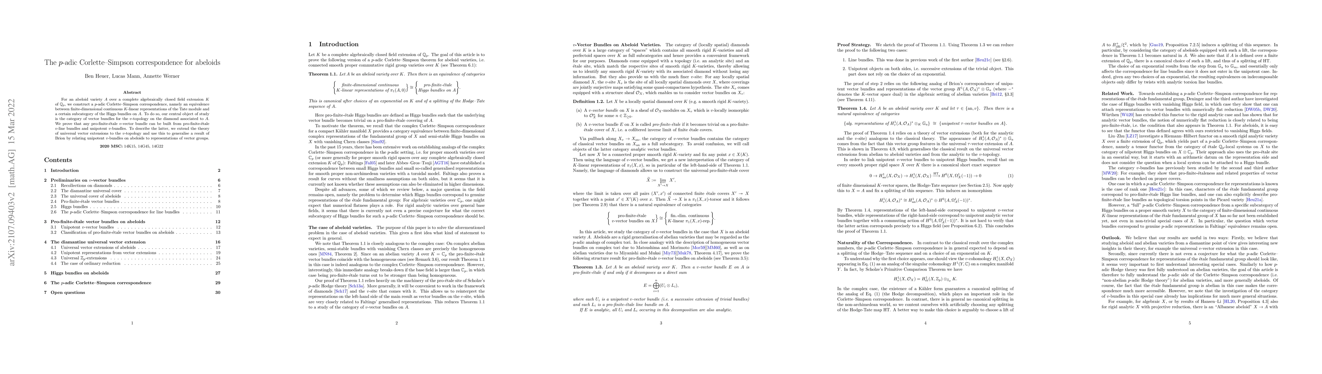 Thumbnail for The $p$-adic Corlette-Simpson correspondence for abeloids