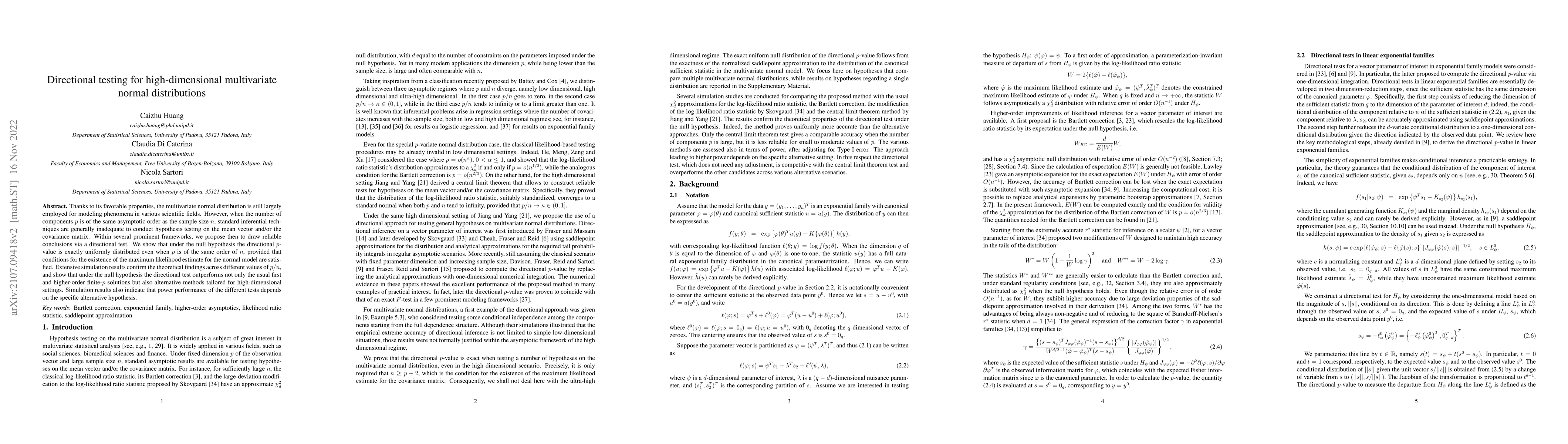 Thumbnail for Directional testing for high-dimensional multivariate normal
  distributions
