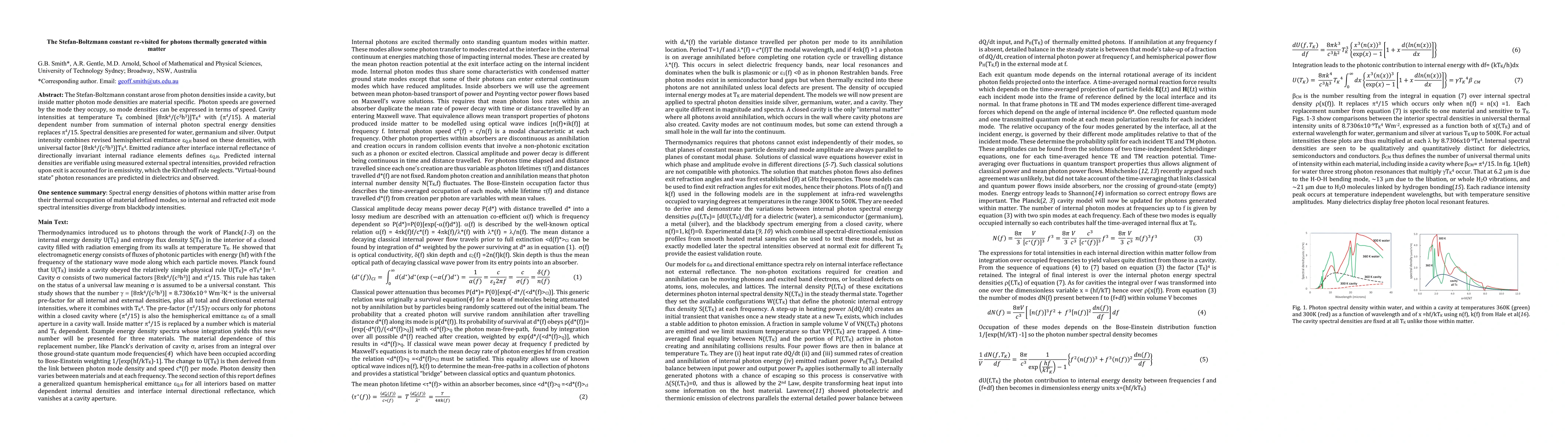 Thumbnail for The Stefan-Boltzmann constant re-visited for photons thermally generated
  within matter