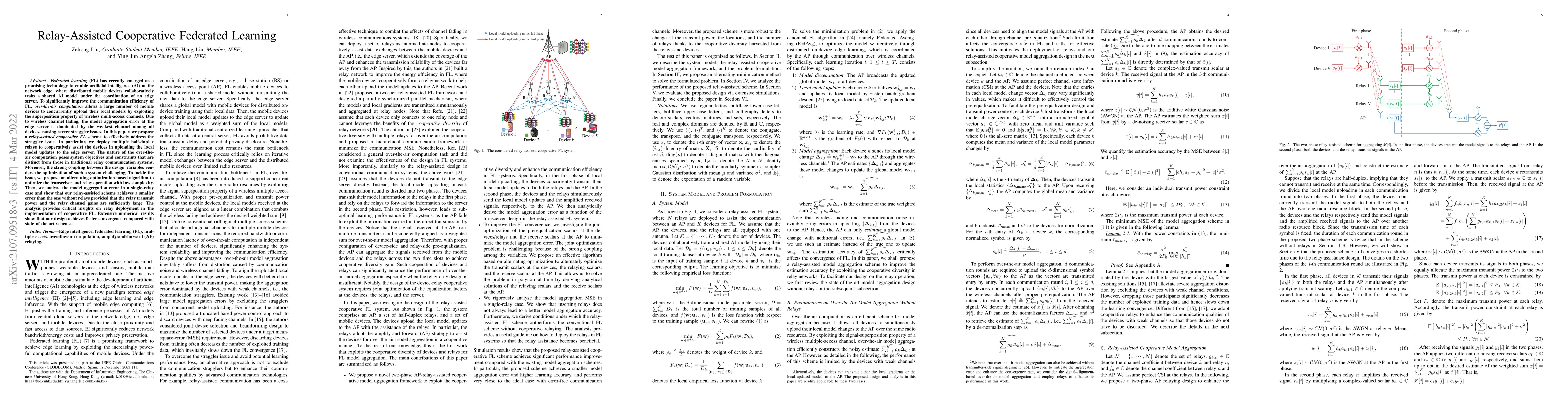 Thumbnail for Relay-Assisted Cooperative Federated Learning