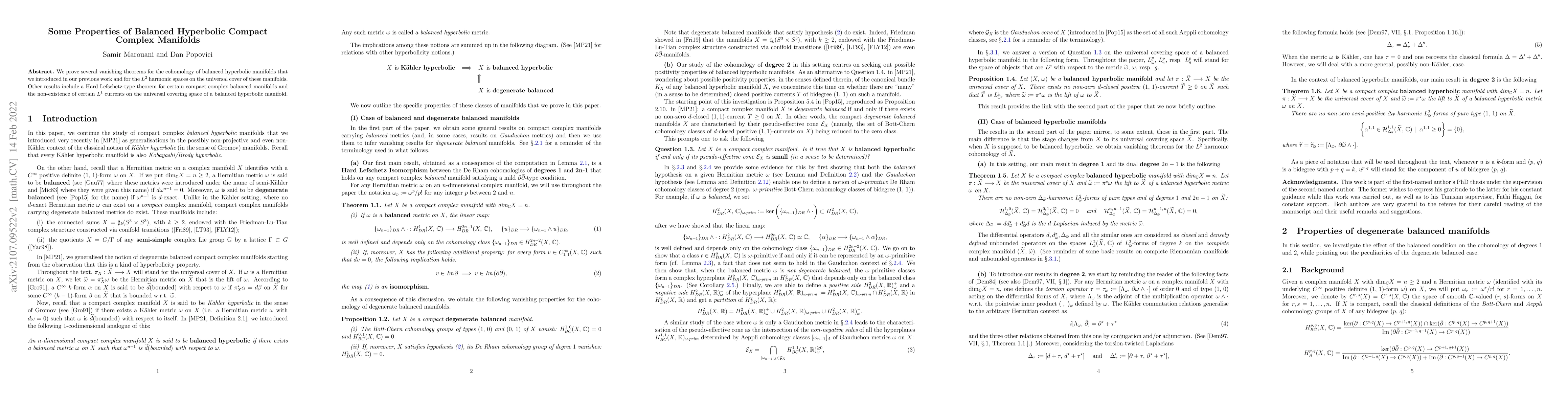 Thumbnail for Some Properties of Balanced Hyperbolic Compact Complex Manifolds