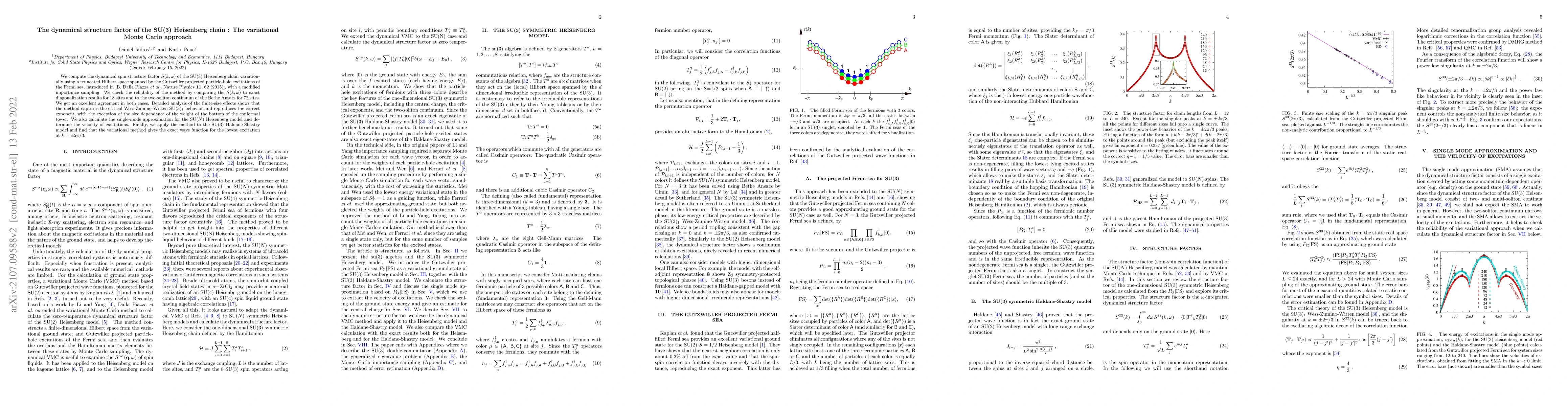 Thumbnail for The dynamical structure factor of the SU(3) Heisenberg chain: The
  variational Monte Carlo approach