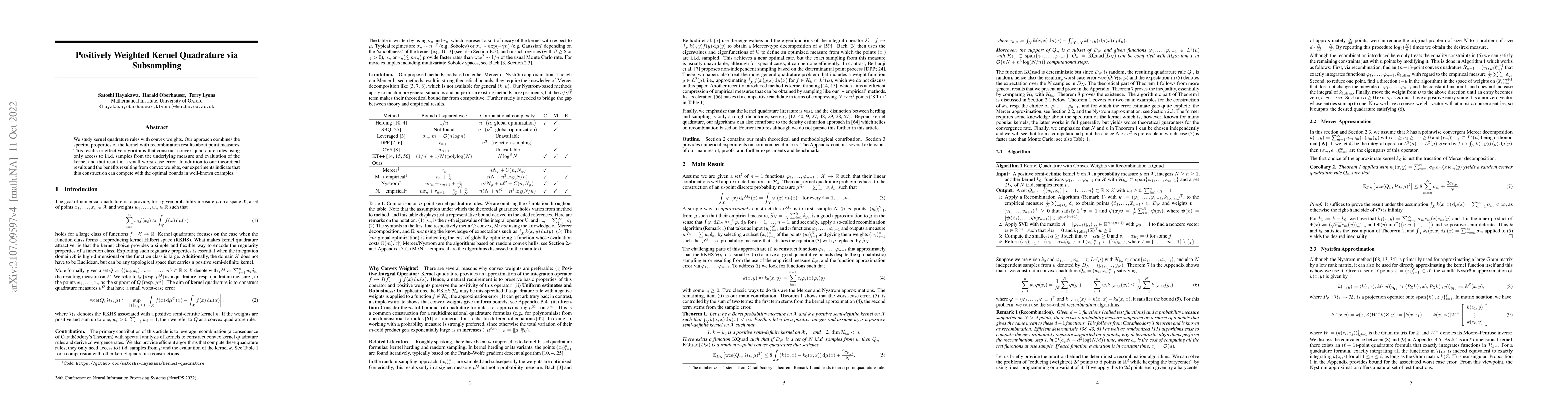 Thumbnail for Positively Weighted Kernel Quadrature via Subsampling