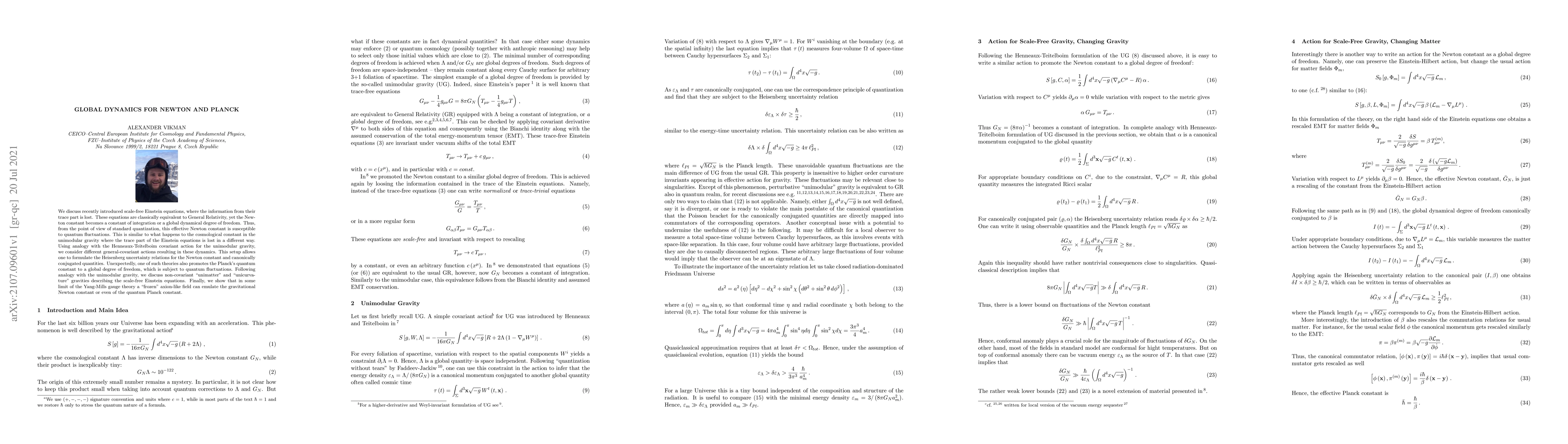 Thumbnail for Global Dynamics for Newton and Planck