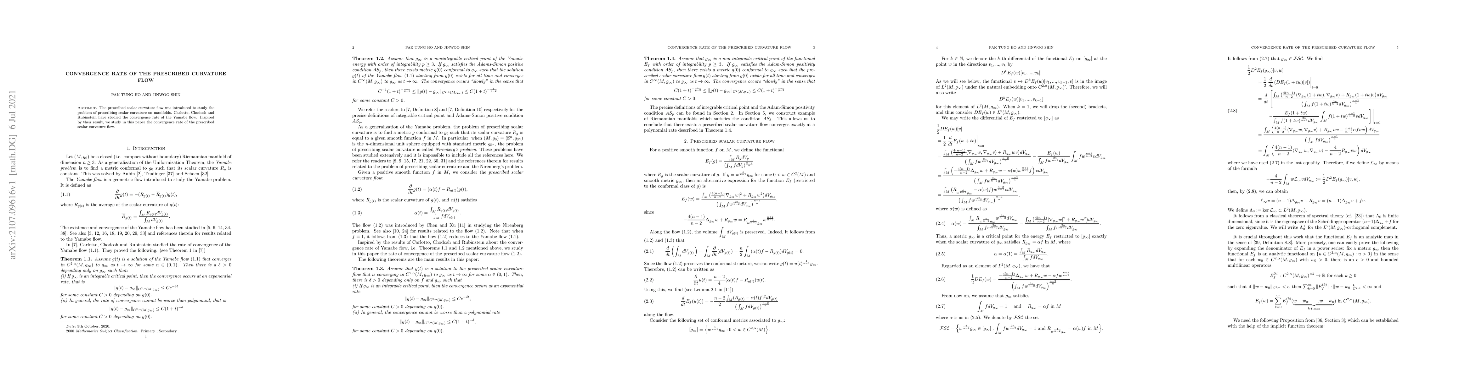 Thumbnail for Convergence rate of the prescribed curvature flow