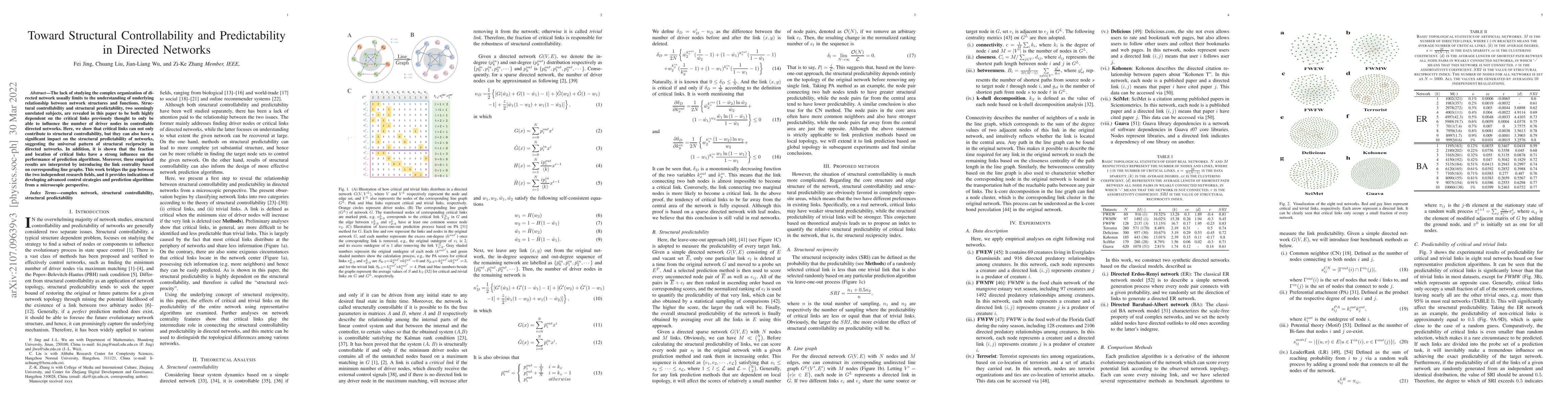 Thumbnail for Toward Structural Controllability and Predictability in Directed
  Networks