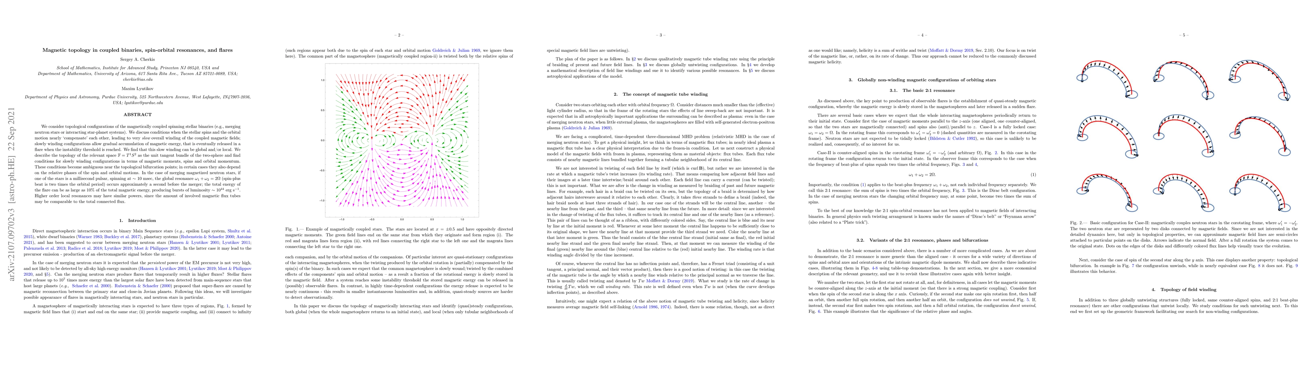 Thumbnail for Magnetic topology in coupled binaries, spin-orbital resonances, and
  flares
