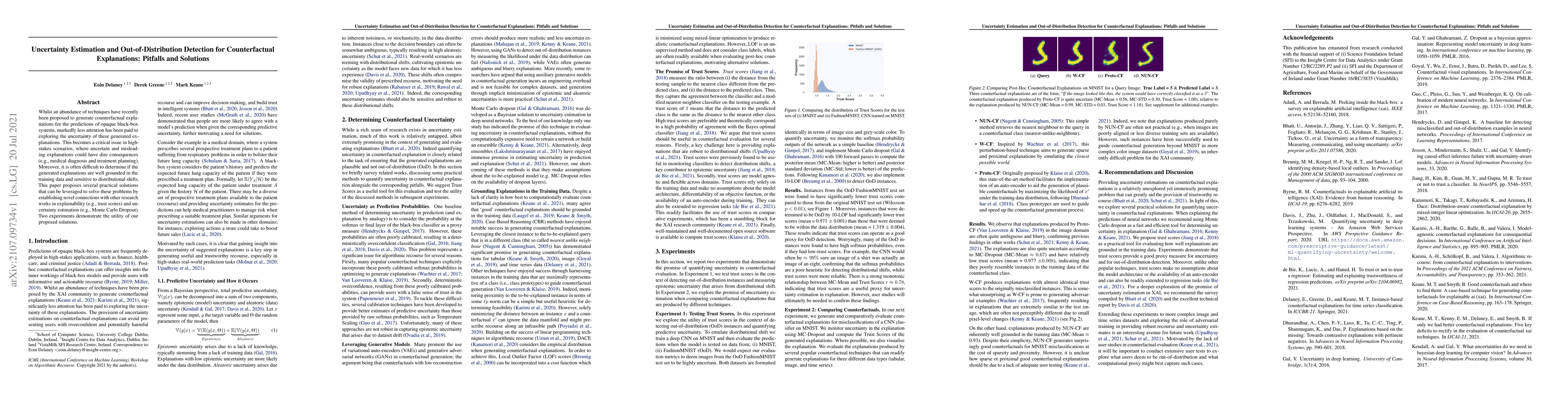 Thumbnail for Uncertainty Estimation and Out-of-Distribution Detection for
  Counterfactual Explanations: Pitfalls and Solutions