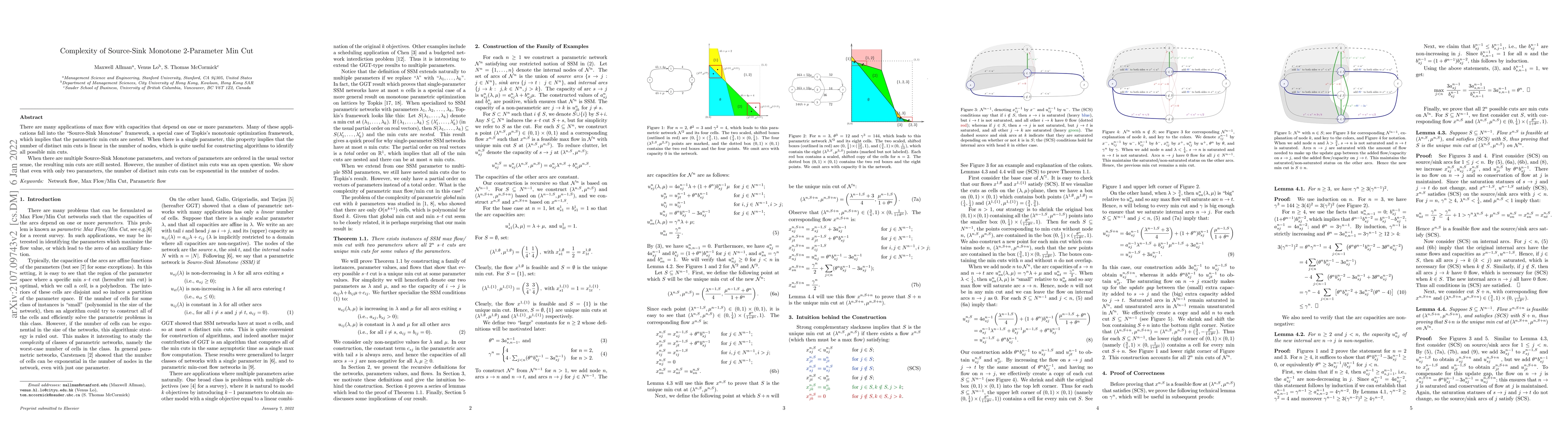 Thumbnail for Complexity of Source-Sink Monotone 2-Parameter Min Cut