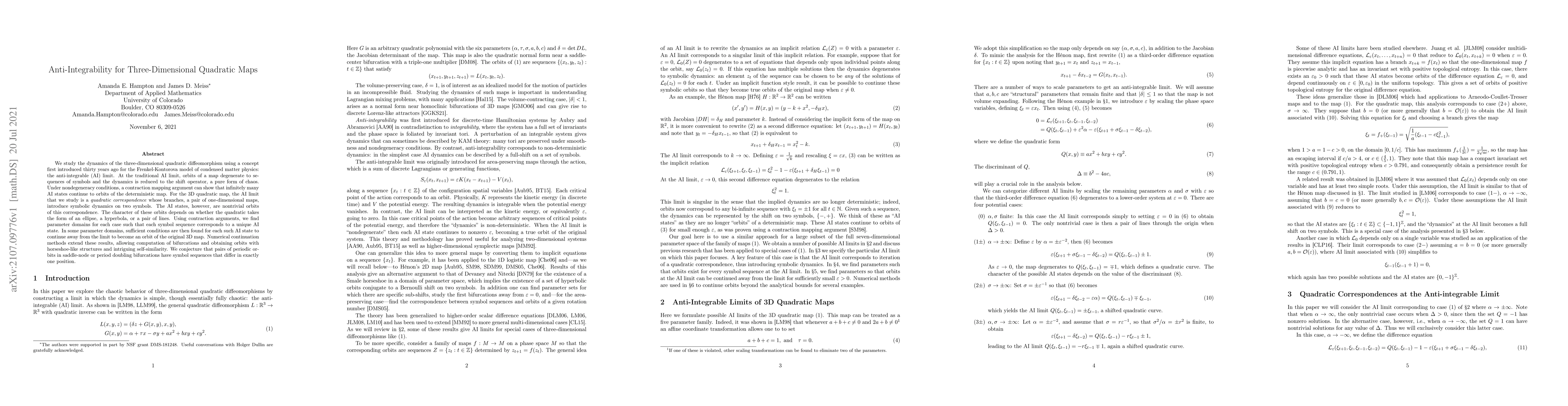 Thumbnail for Anti-Integrability for 3-Dimensional Quadratic Maps