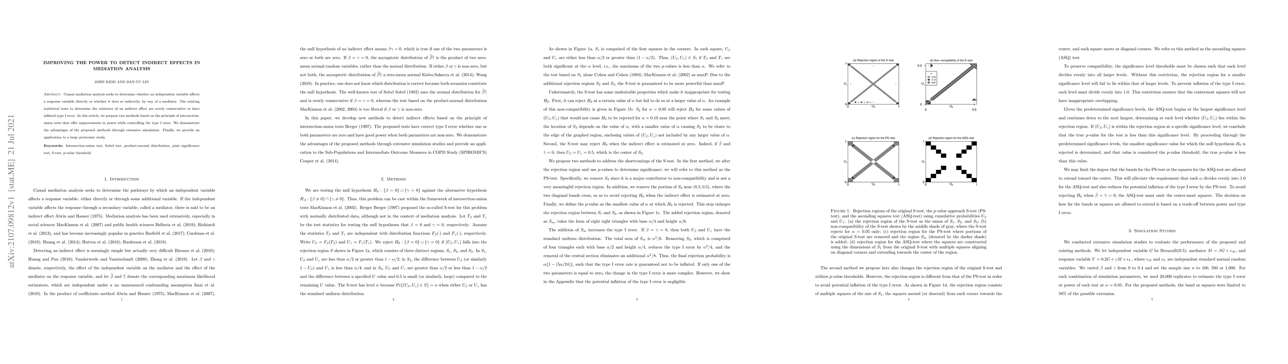 Thumbnail for Improving the Power to Detect Indirect Effects in Mediation Analysis
