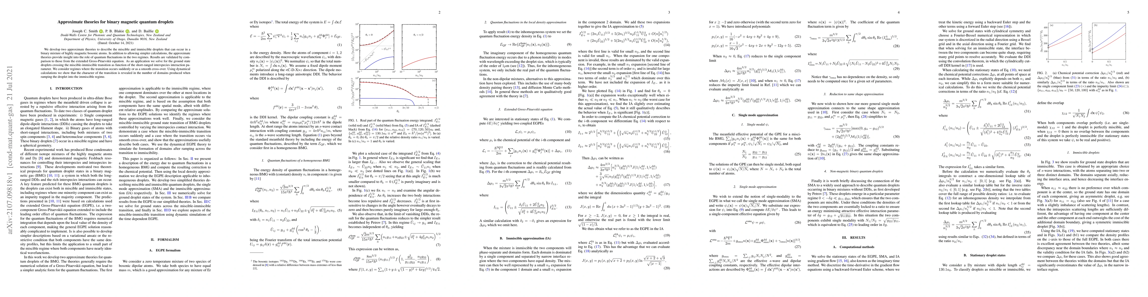 Thumbnail for Approximate theories for binary magnetic quantum droplets
