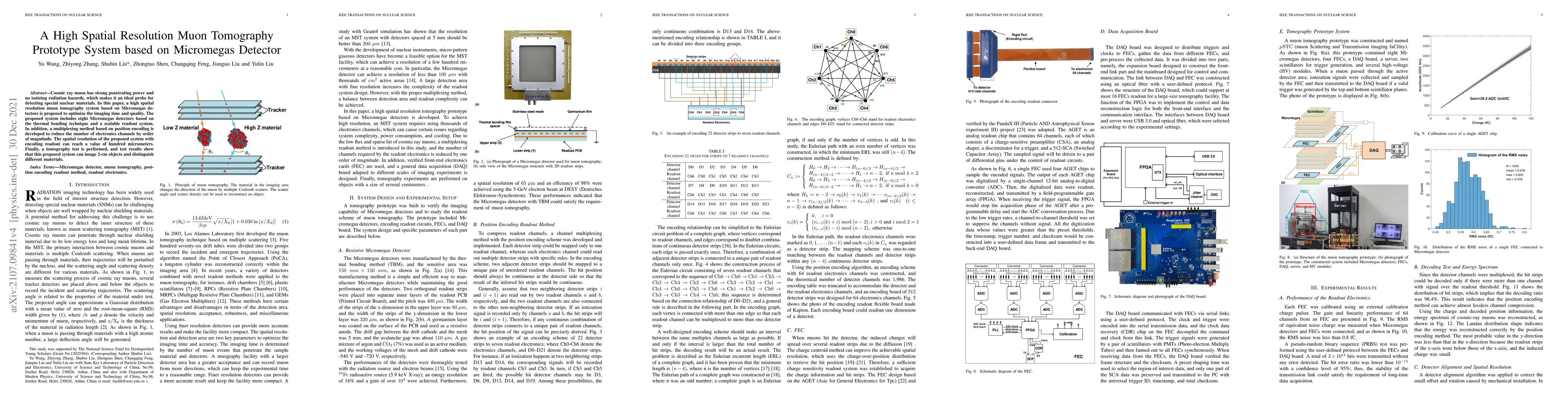 Thumbnail for A High Spatial Resolution Muon Tomography Prototype System based on
  Micromegas Detector