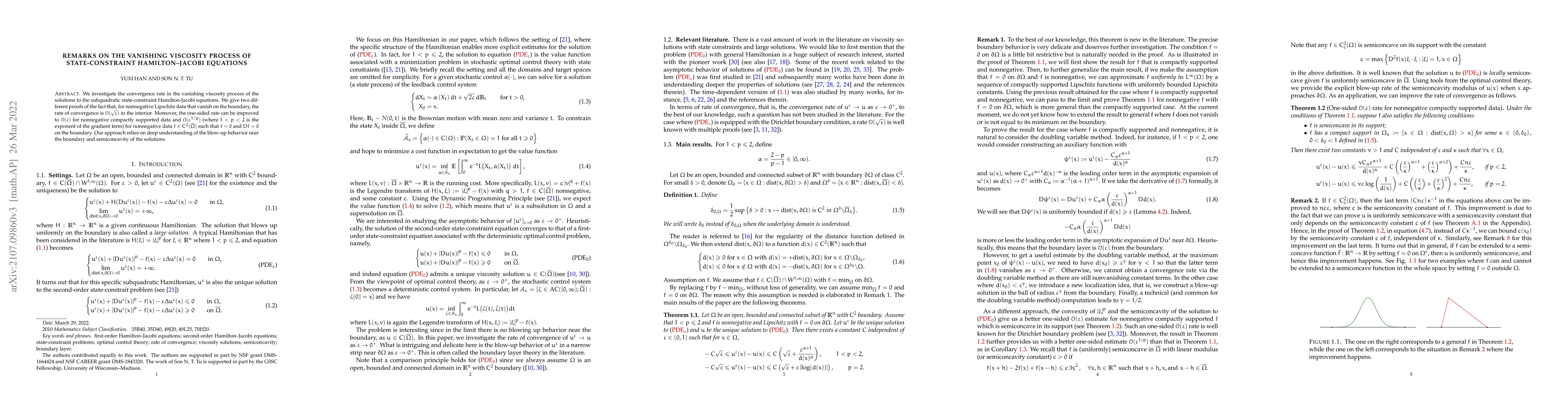 Thumbnail for Remarks on the vanishing viscosity process of state-constraint
  Hamilton-Jacobi equations