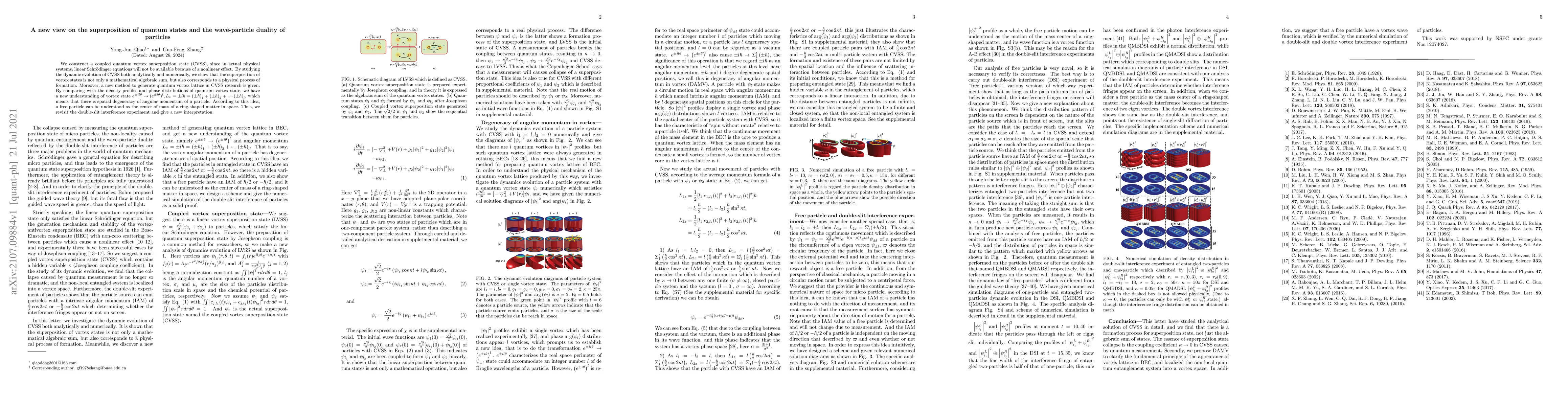 Thumbnail for A new view on the superposition of quantum states and the wave-particle
  duality of particles