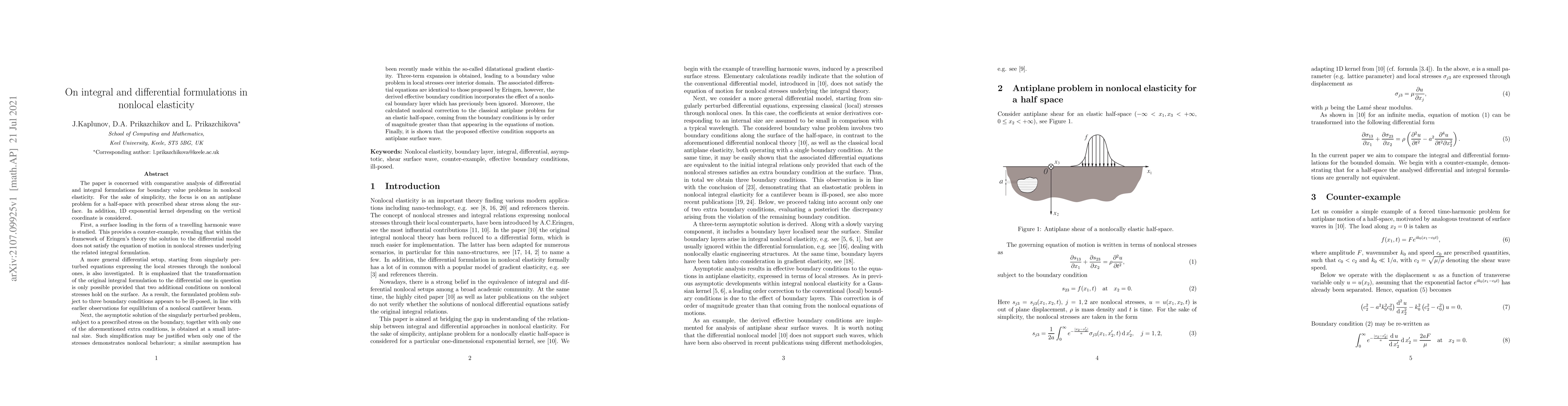 Thumbnail for On integral and differential formulations in nonlocal elasticity