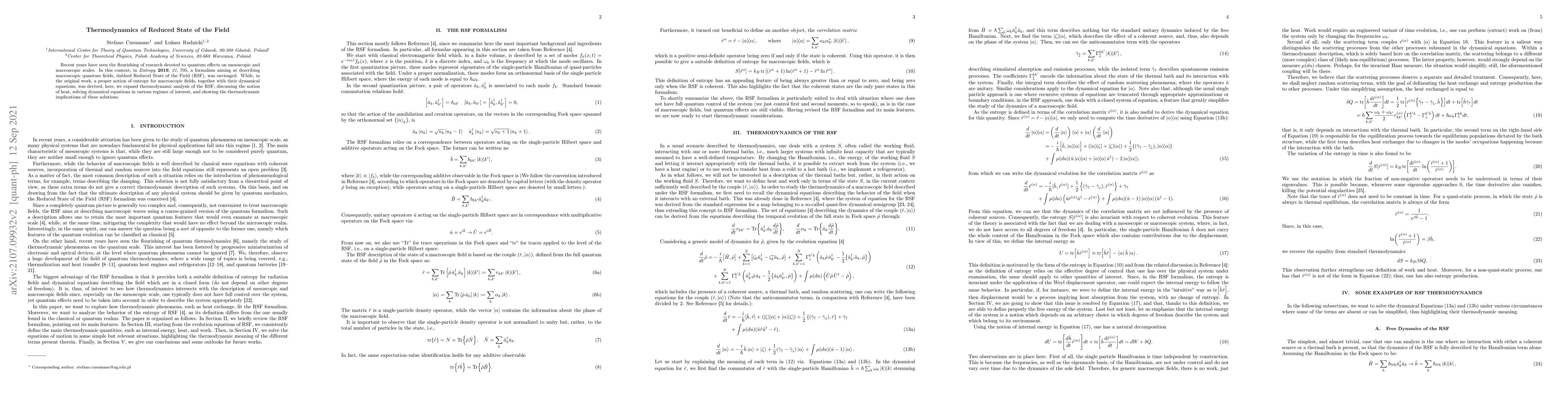 Thumbnail for Thermodynamics of Reduced State of the Field
