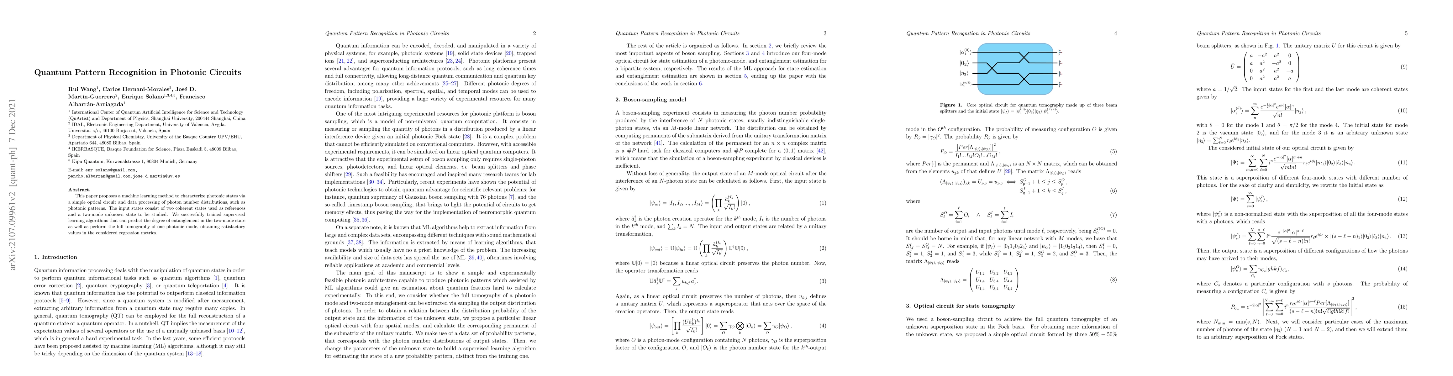 Thumbnail for Quantum Pattern Recognition in Photonic Circuits