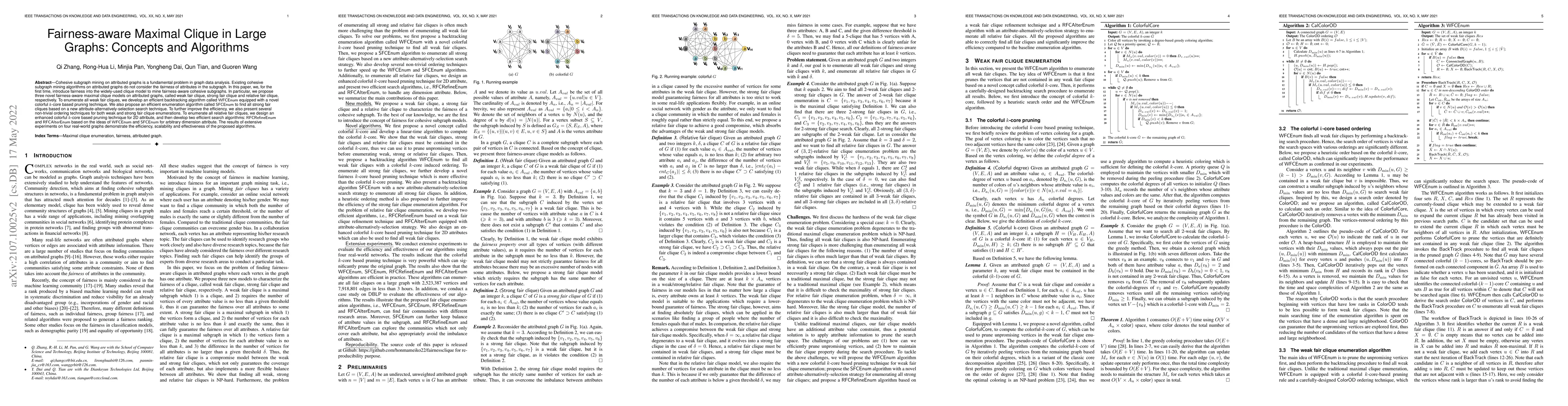 Thumbnail for Fairness-aware Maximal Clique in Large Graphs: Concepts and Algorithms