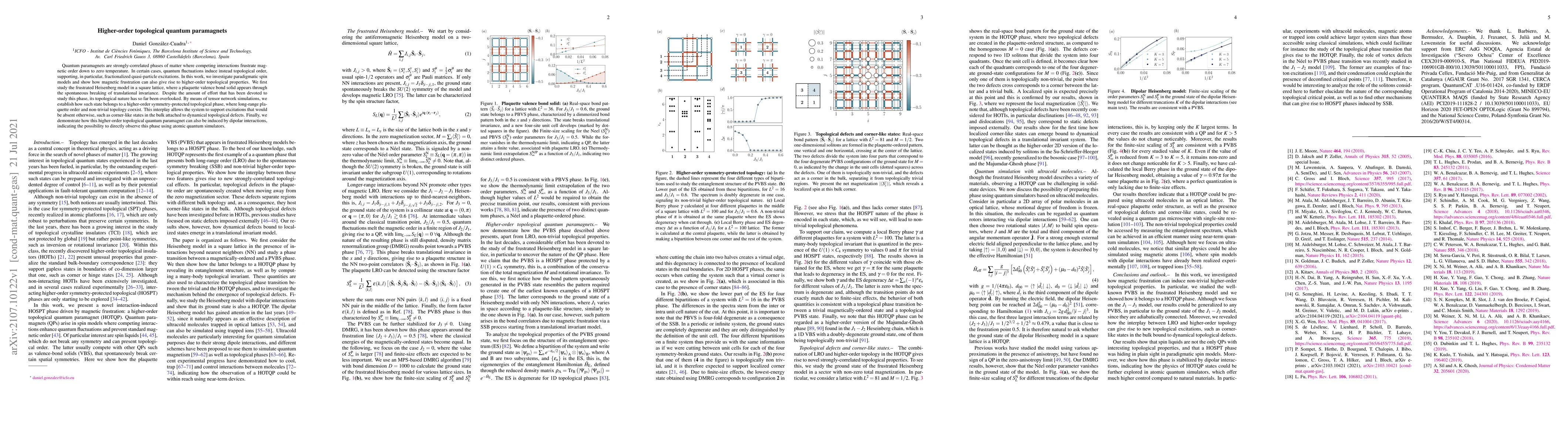 Thumbnail for Higher-order topological quantum paramagnets