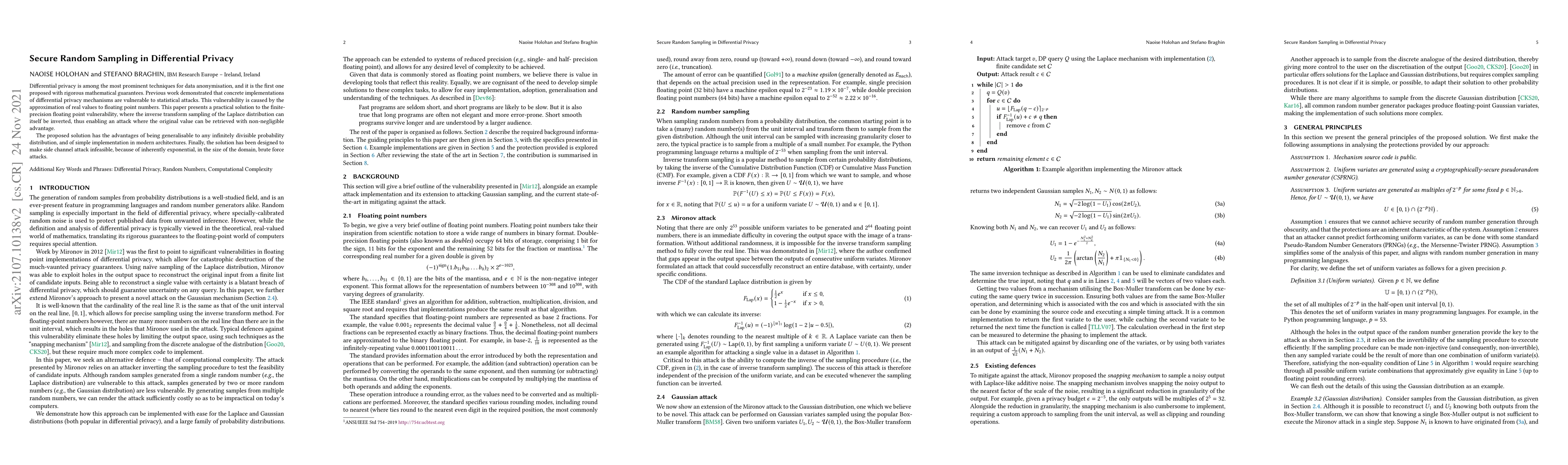 Thumbnail for Secure Random Sampling in Differential Privacy