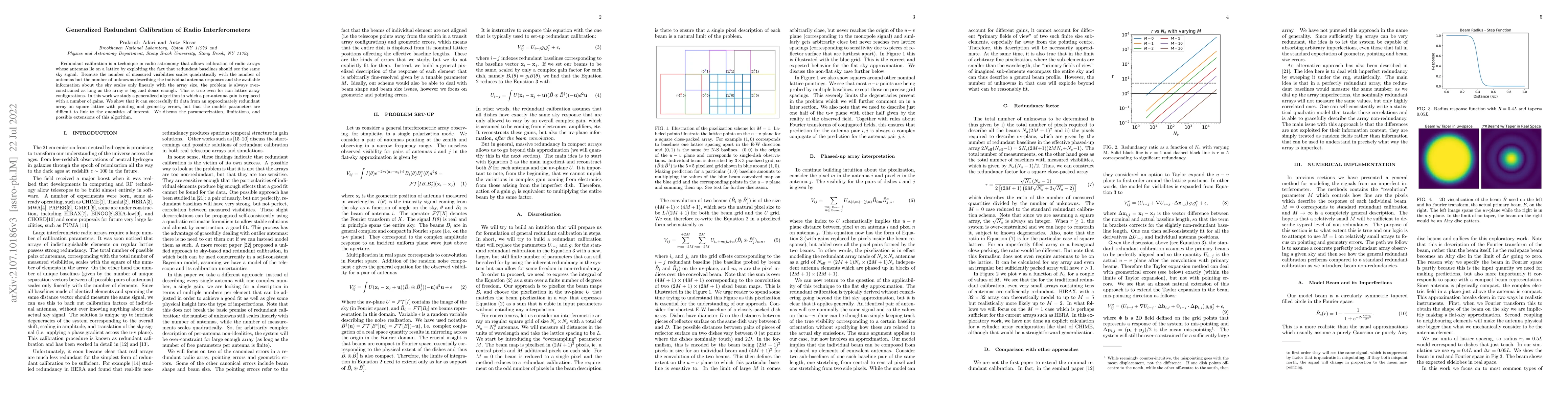 Thumbnail for Generalized Redundant Calibration of Radio Interferometers