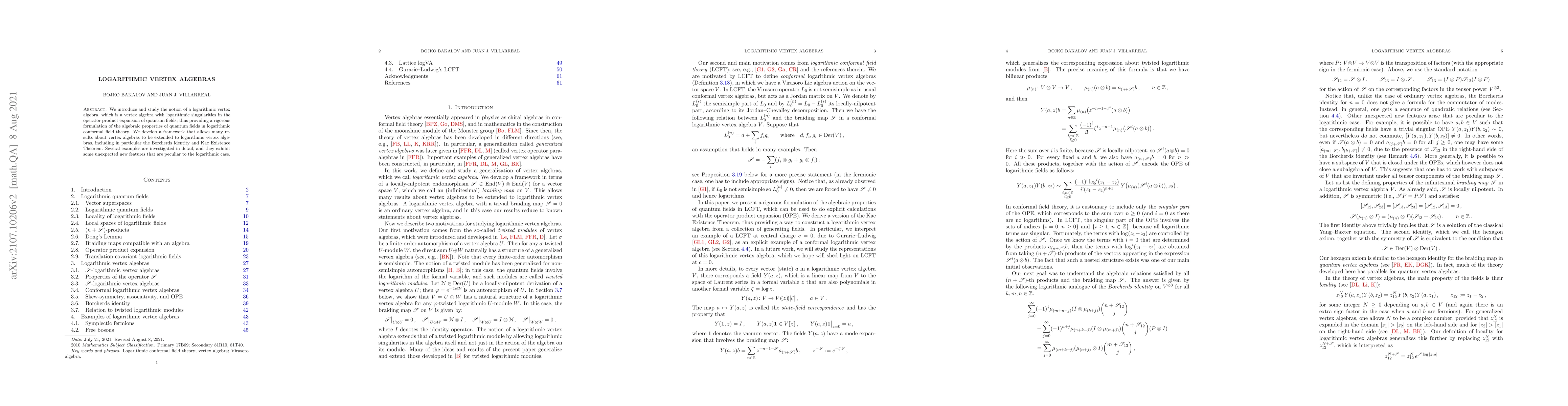 Thumbnail for Logarithmic Vertex Algebras