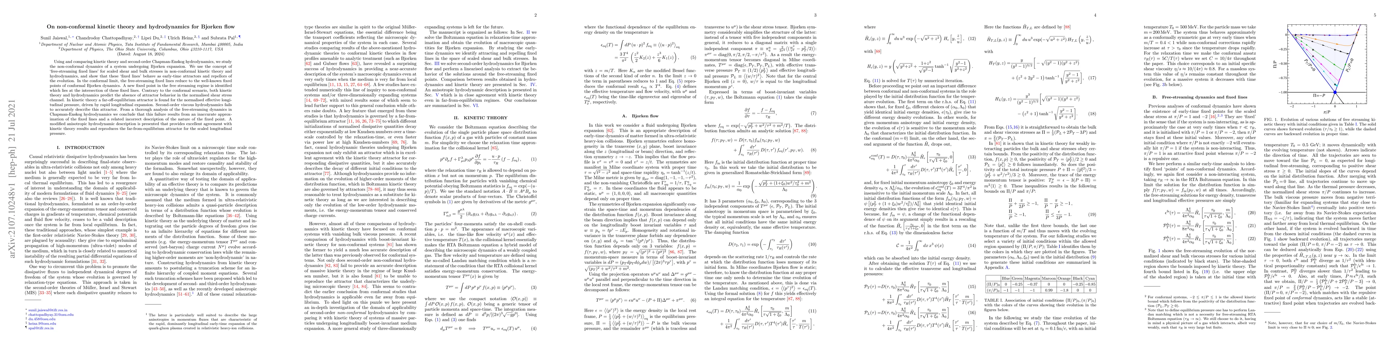 Thumbnail for On non-conformal kinetic theory and hydrodynamics for Bjorken flow