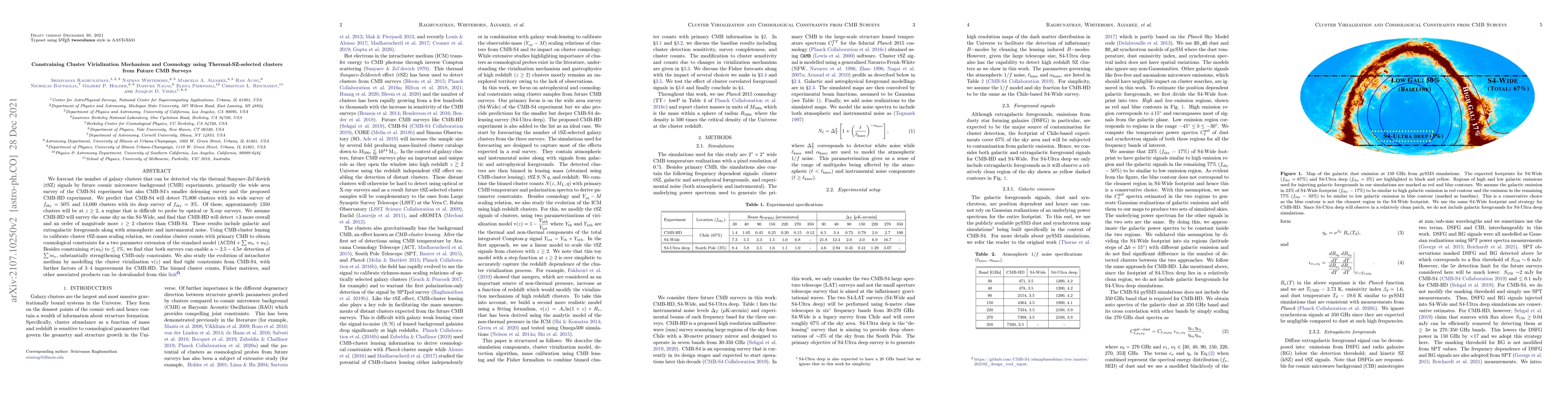 Thumbnail for Constraining Cluster Virialization Mechanism and Cosmology using
  Thermal-SZ-selected clusters from Future CMB Surveys