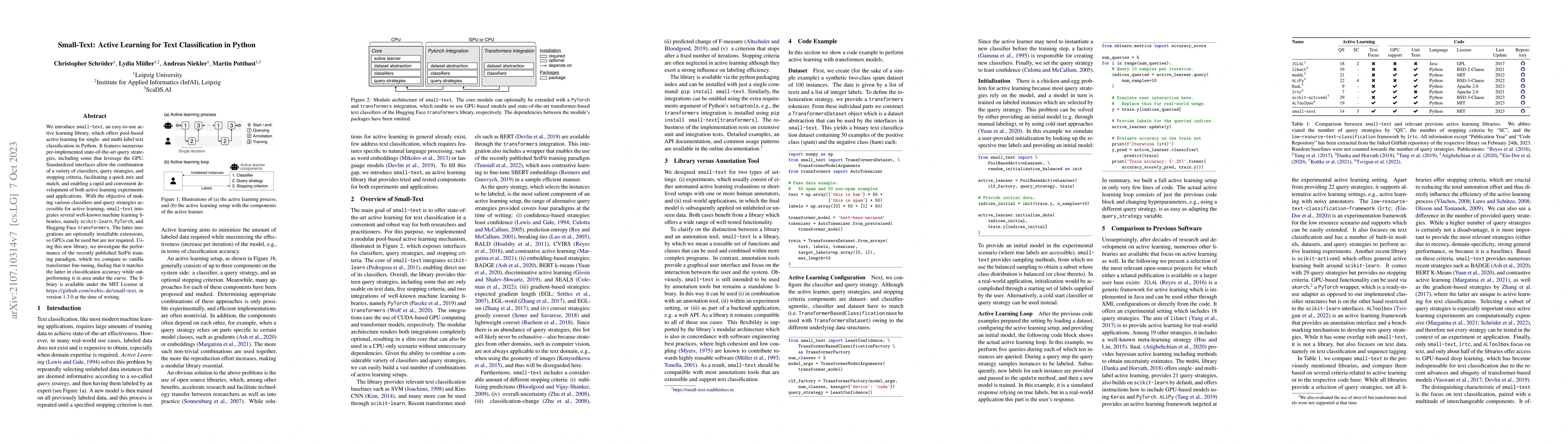 Thumbnail for Small-Text: Active Learning for Text Classification in Python