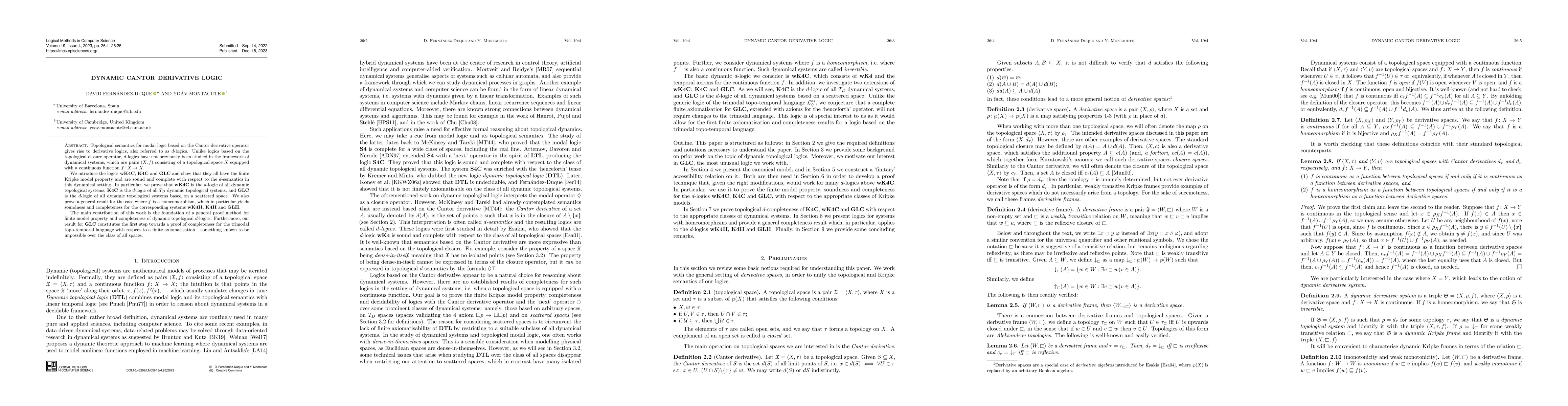 Thumbnail for Dynamic Cantor Derivative Logic